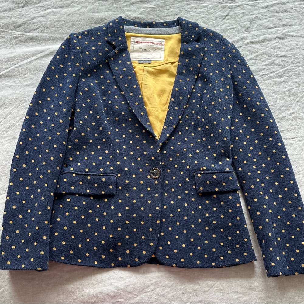 Anthropologie Cartonnier Blazer - Navy/Gold, Size XS